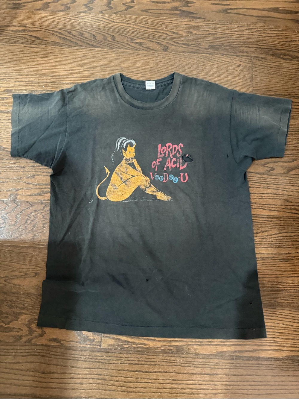 Vintage 90s Lords of Acid Voodoo U black cotton t-shirt.